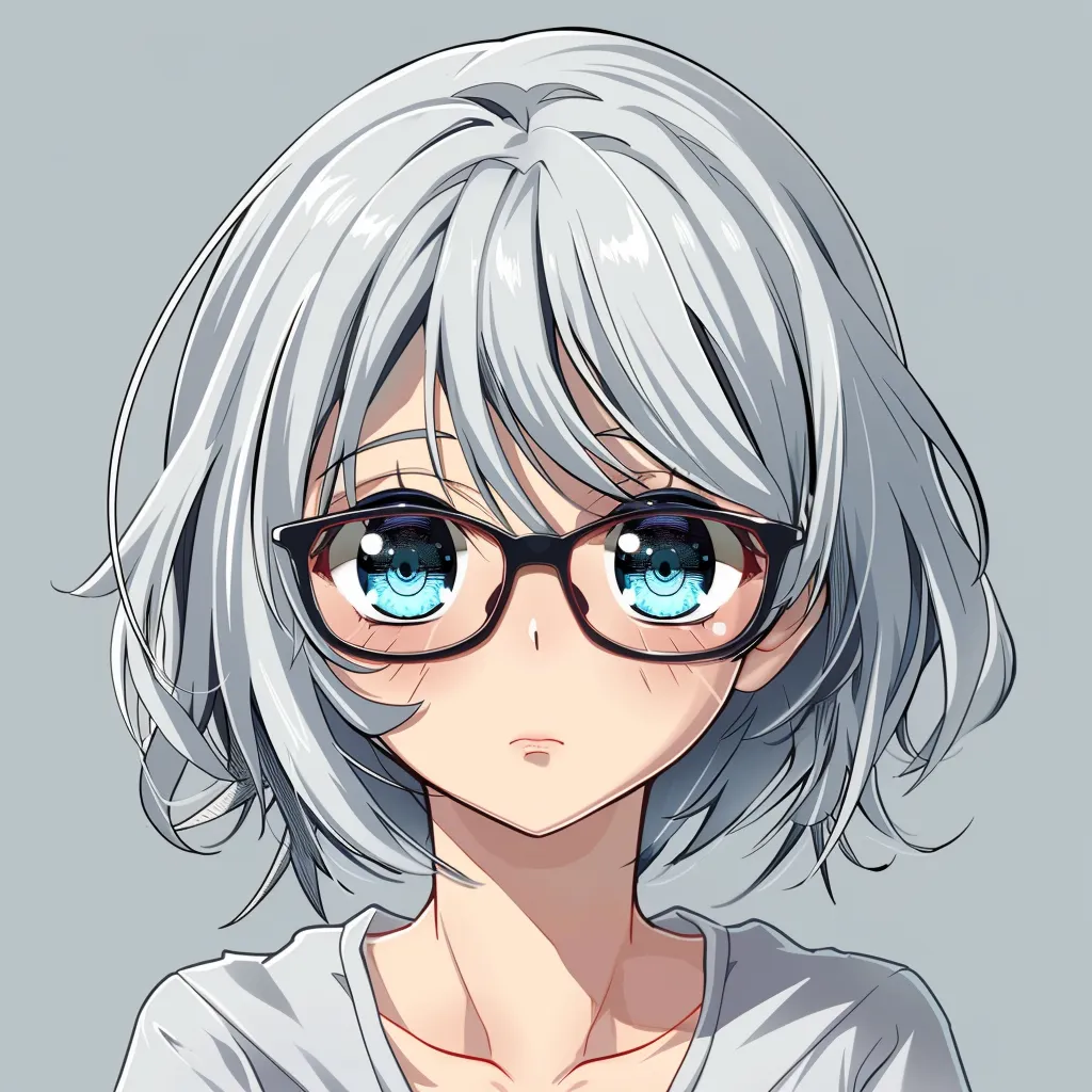 anime pfp for guys glasses, unknown, kanao, cutecore, chibi