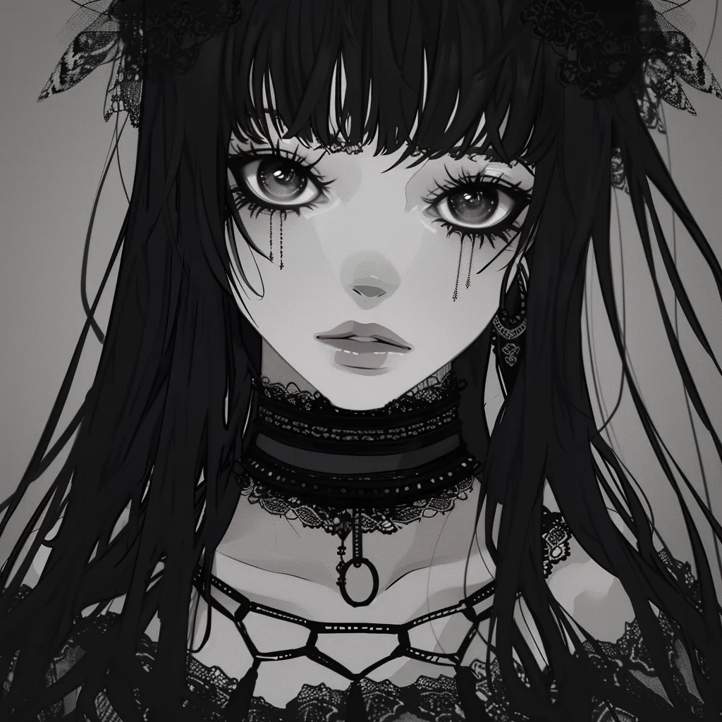 goth anime pfp girl