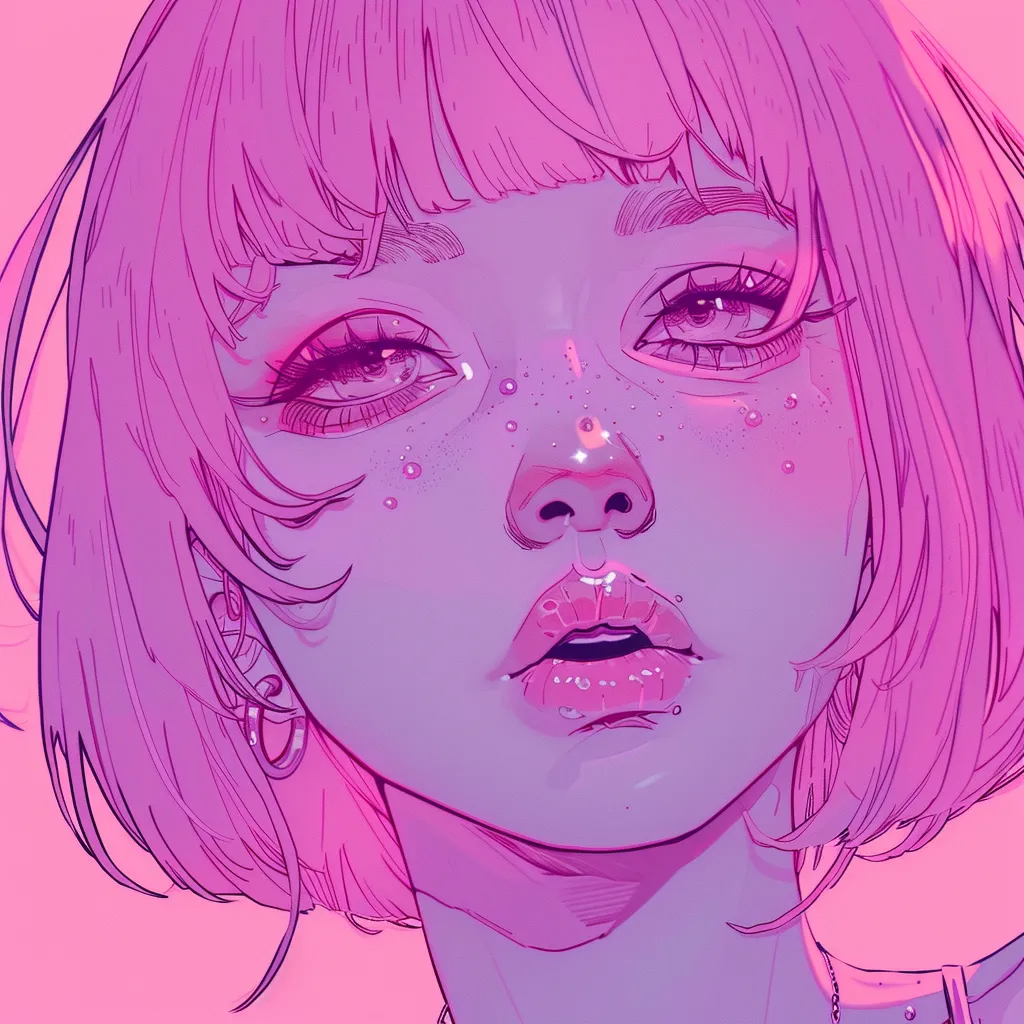 pink y2k anime pfp