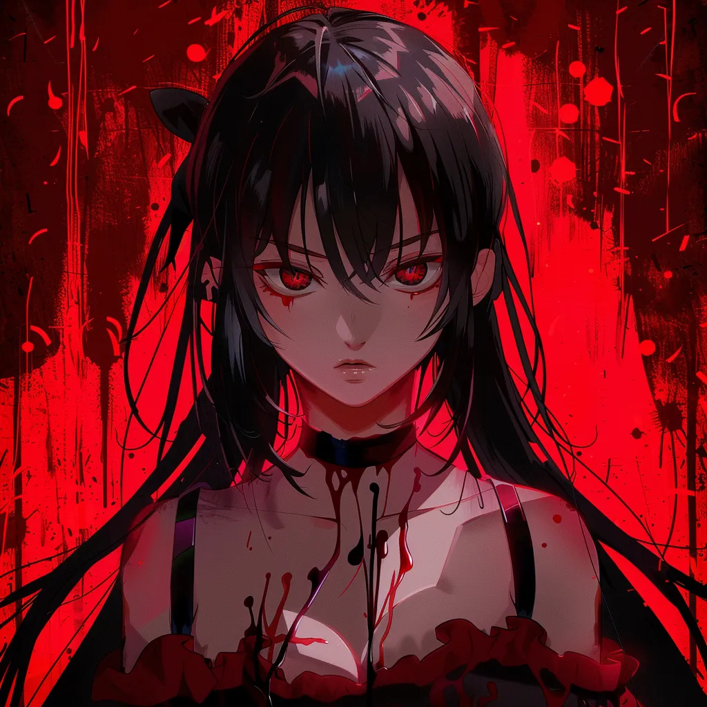 bloody anime character pfp