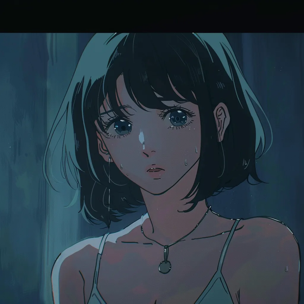 girl anime pfp sad
