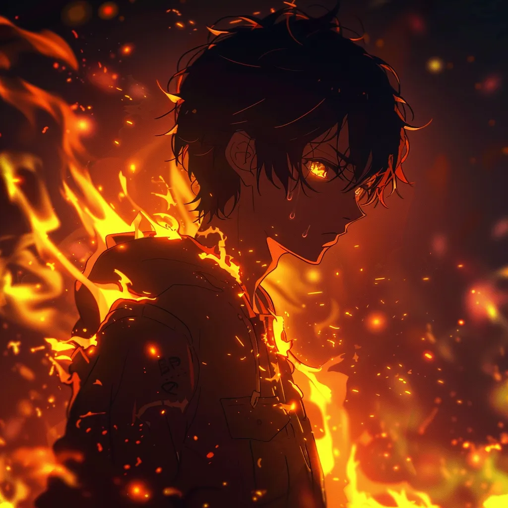 fire anime pfp boy
