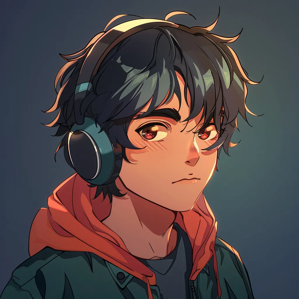 alone anime pfp headphones, hoodie, lofi, study, omori