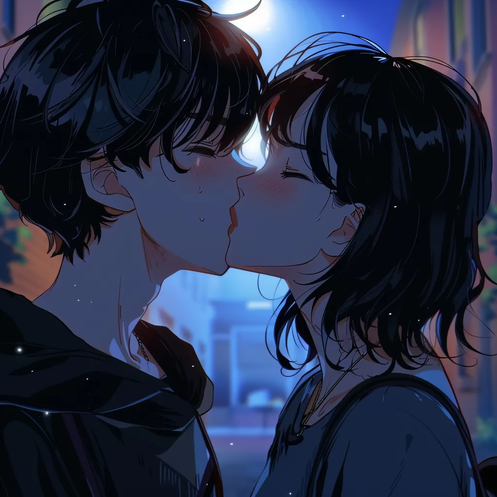 kissing anime pfp kissing, omori, yato, uta, megumi