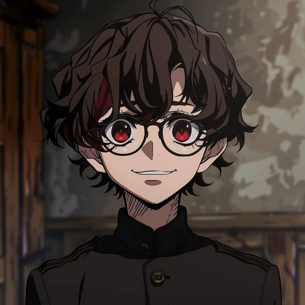 hanako kun pfp aesthetic glasses, junji, inosuke, seishiro, tanjiro