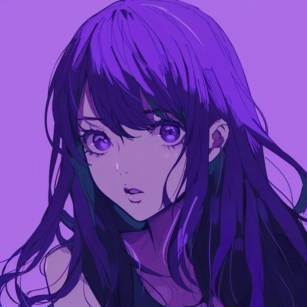 anime  pfp purple