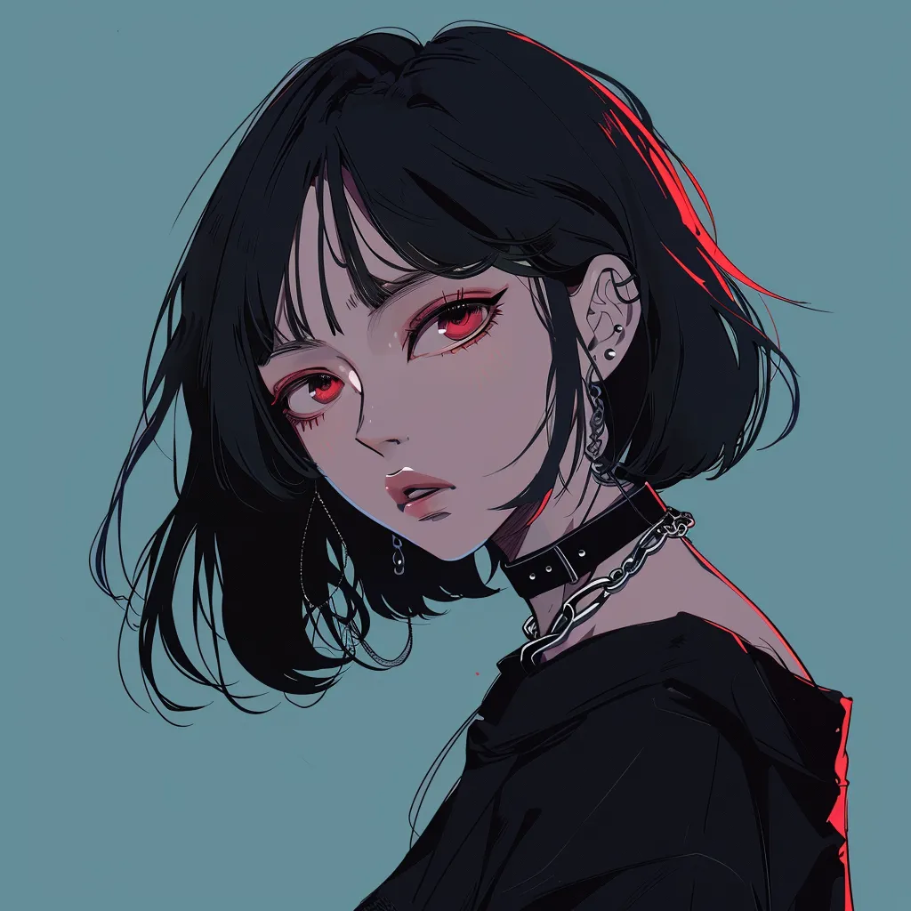 weird anime pfp uta, kuromi, vampire, junji, girl