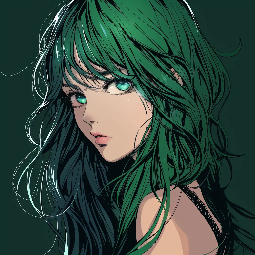 dark green anime pfp