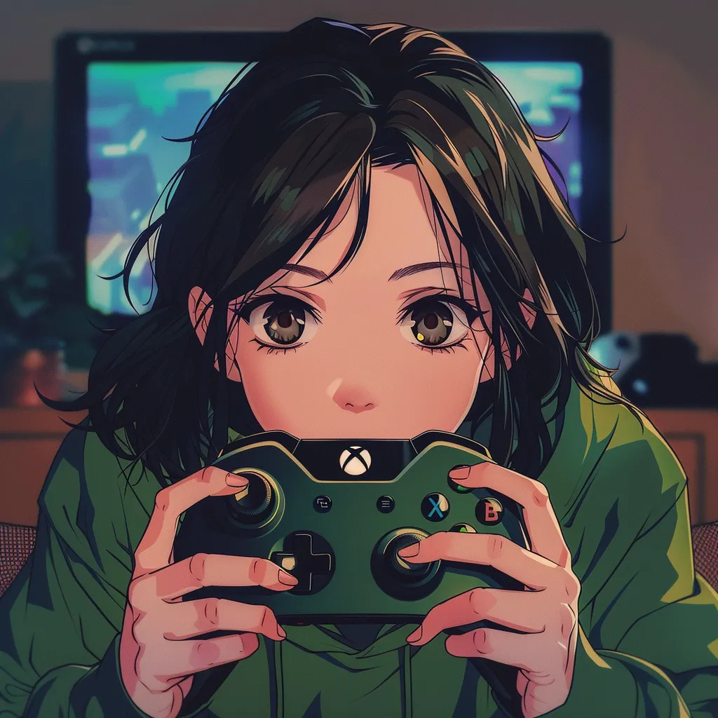 best anime pfp for xbox xbox, green, ps4, overwatch, cutecore