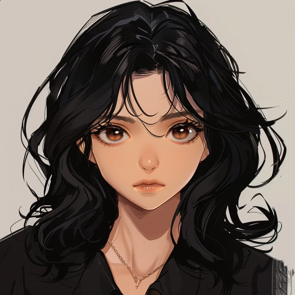 black hair pfp