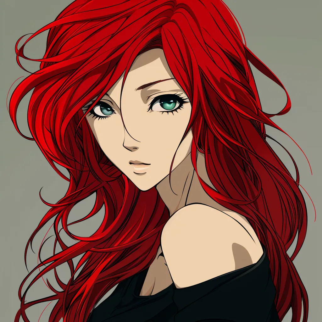 red hair anime pfp