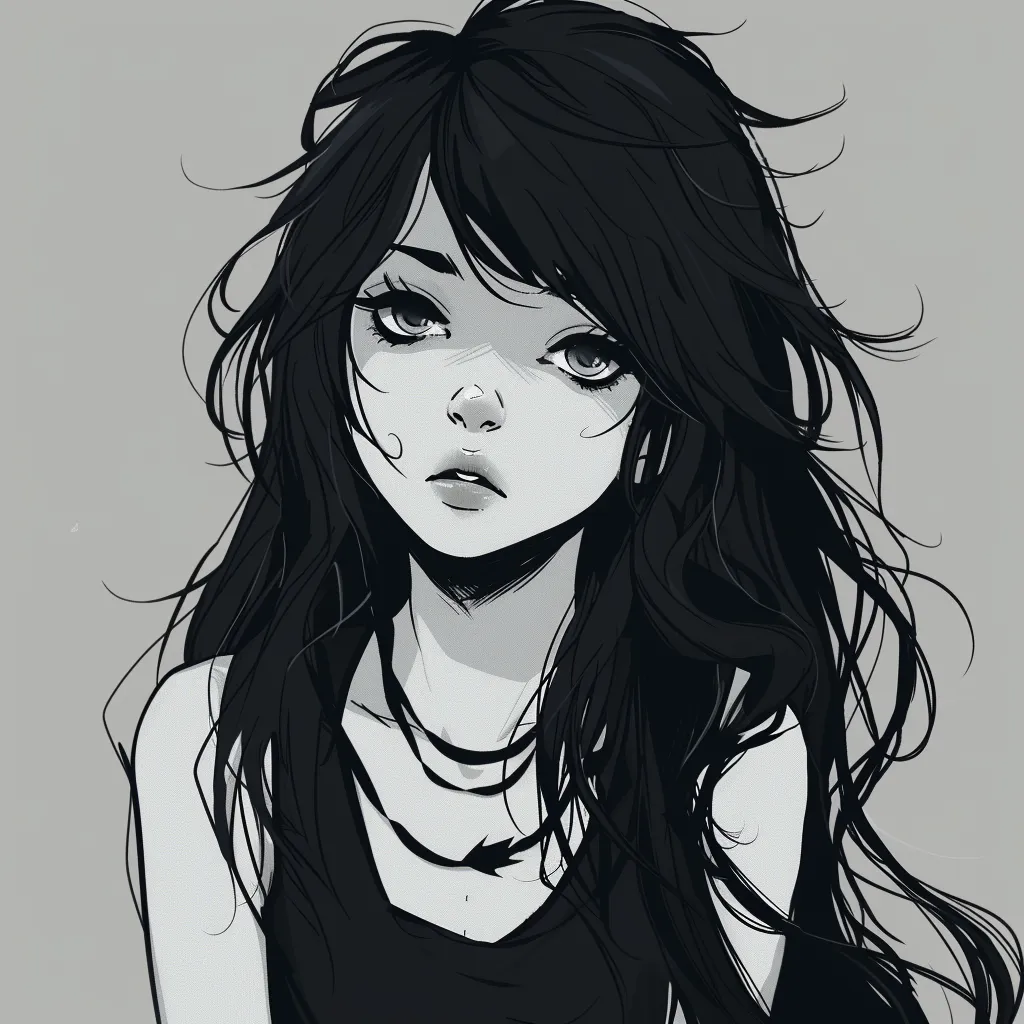 emo anime pfp girl