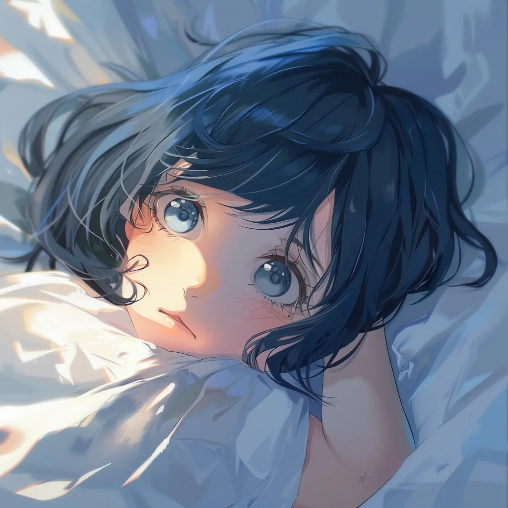 tired anime pfp megumi, blue, tear, ocean, unknown
