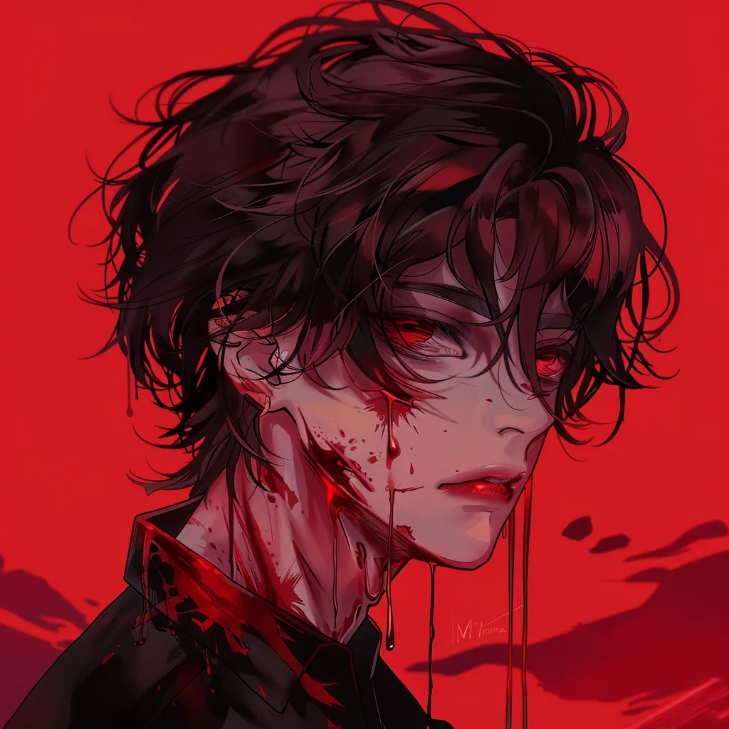 bloody anime pfp boy