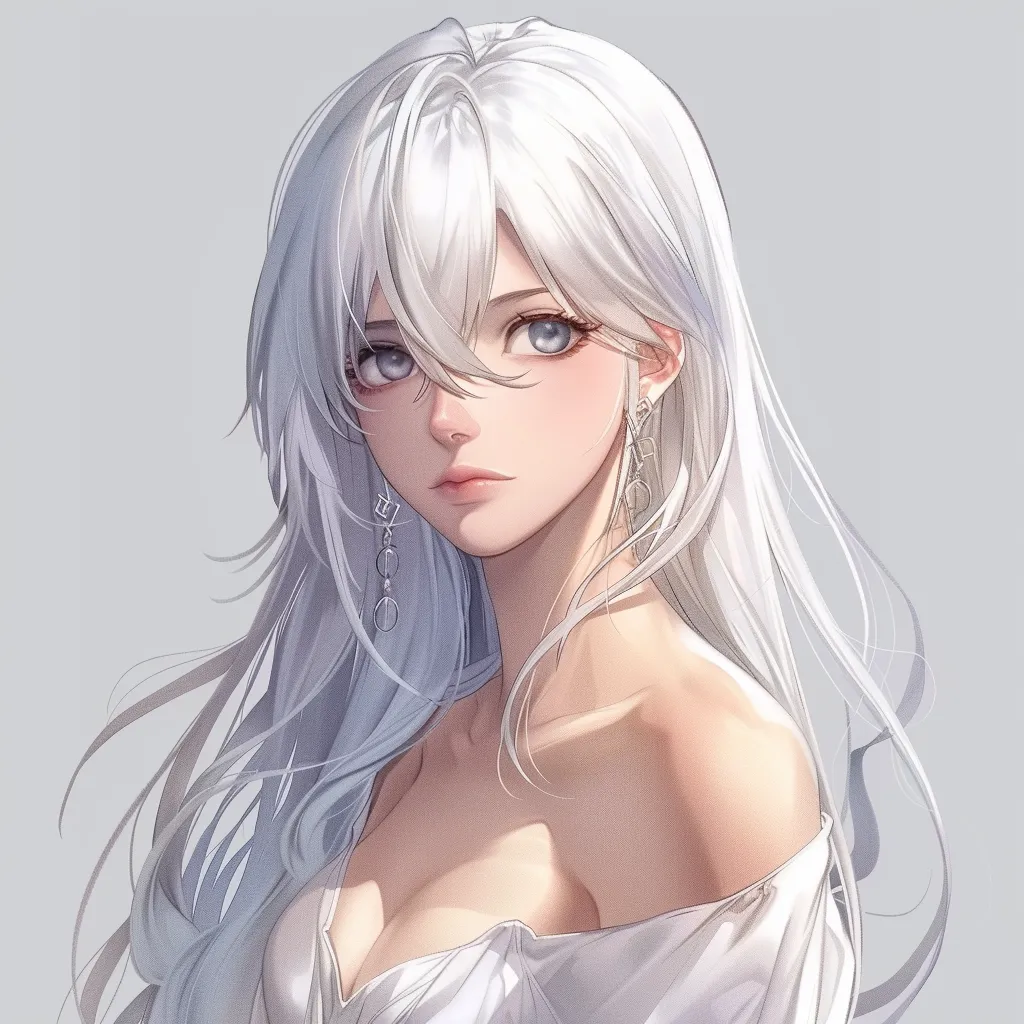 white hair anime pfp elizabeth, unknown, study, marin, anya