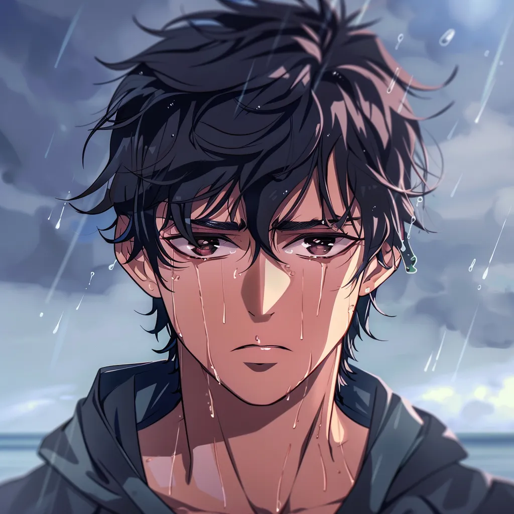 sweaty anime pfp rain, vagabond, tear, eren, stray