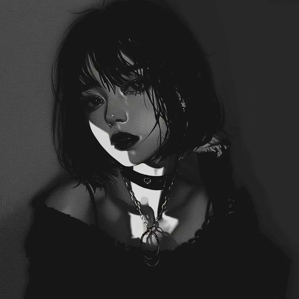 black anime pfp aesthetic