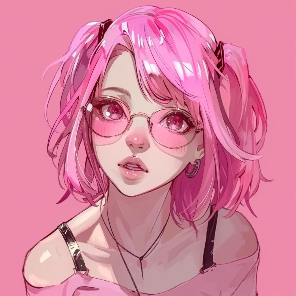 pink anime matching pfp