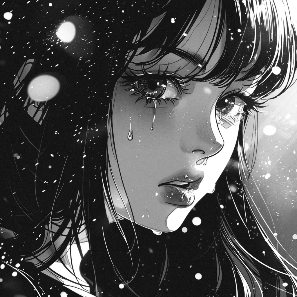 white and black anime pfp komi, tear, berserk, uta, unknown