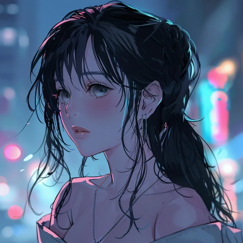 anime tiktok pfp lofi, rain, nico, girl, lonely
