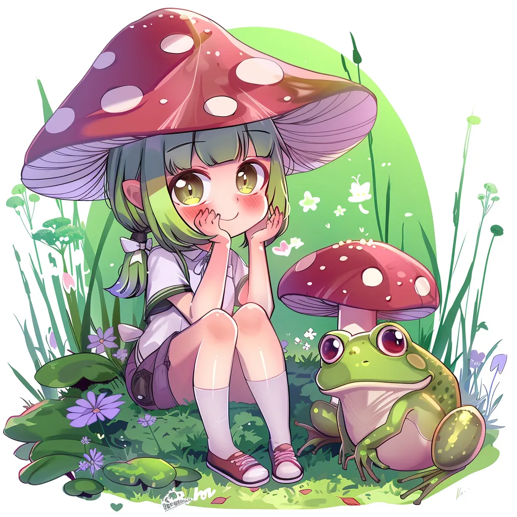 cute frog mushroom pfp