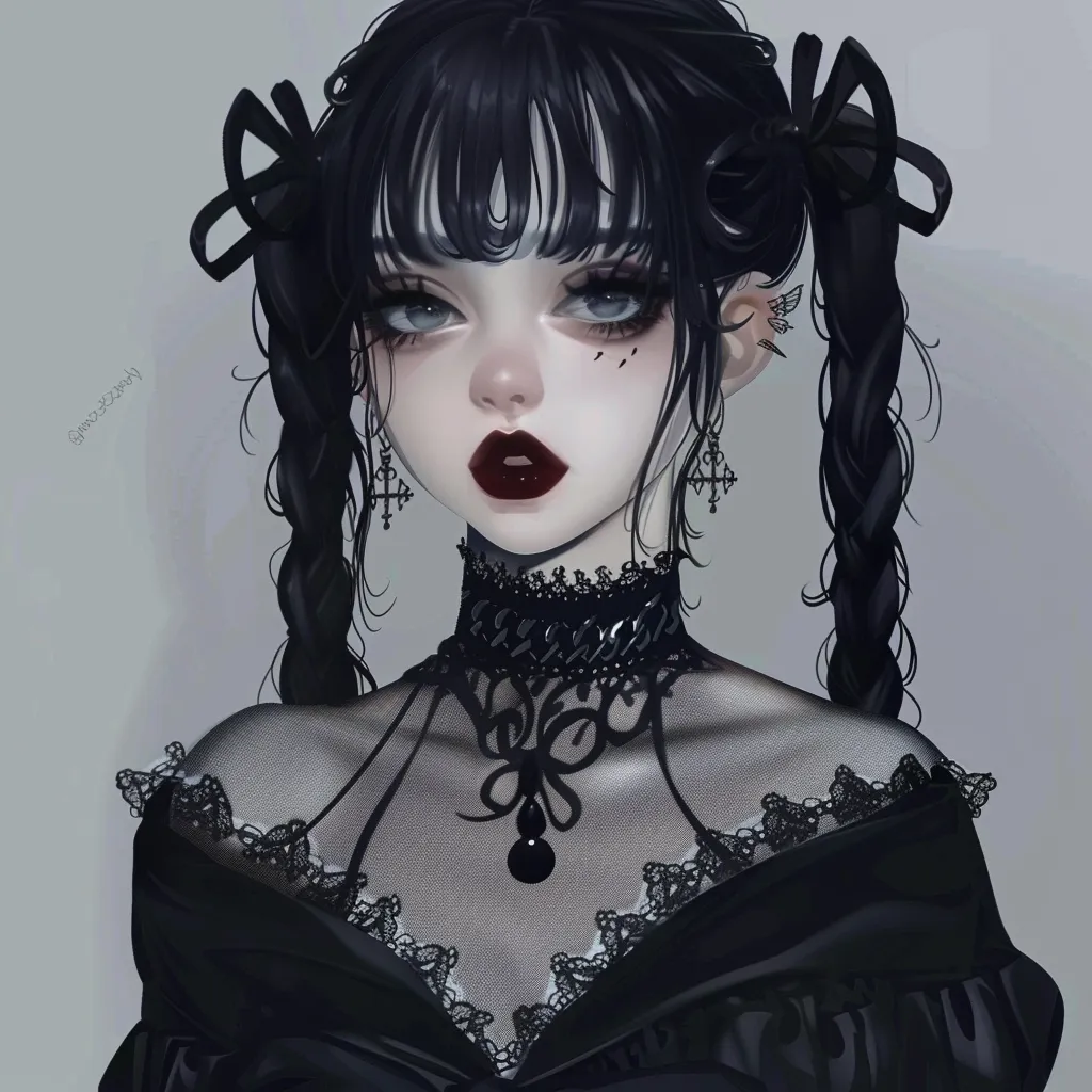 gothic anime pfp girl