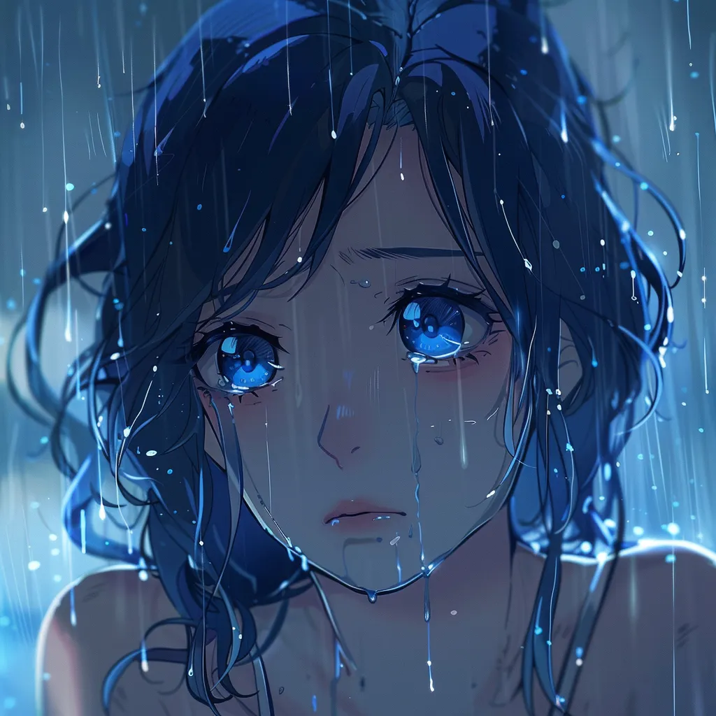 depressed anime pfp meme
