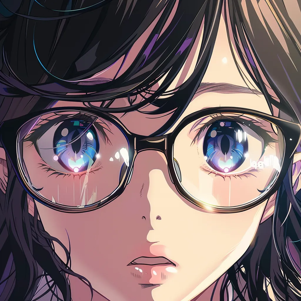 anime pfp glasses glasses, yoimiya, tear, megumi, study