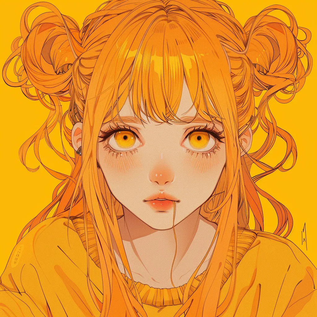 yellow anime pfp yellow, shinobu, orange, toga, lisa