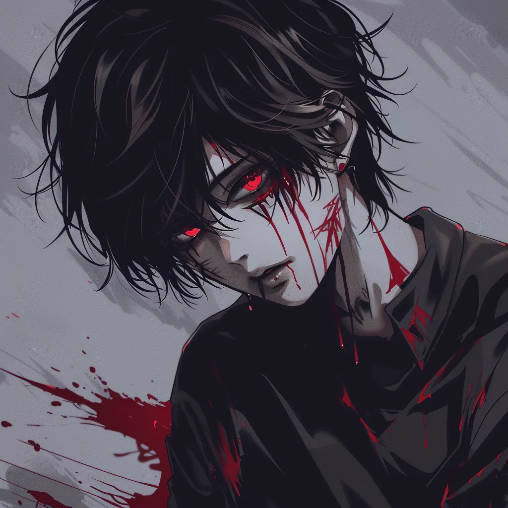 bloody anime pfp boy