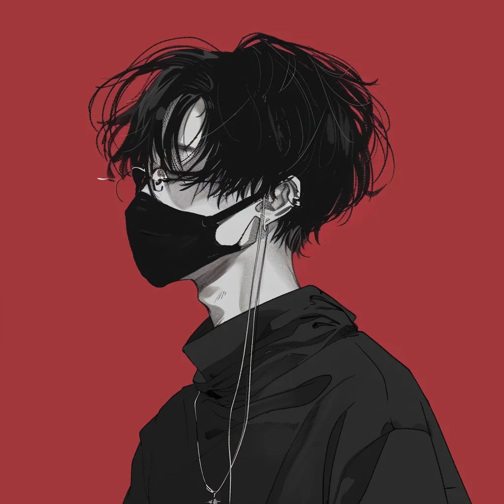 edgy anime pfp boy