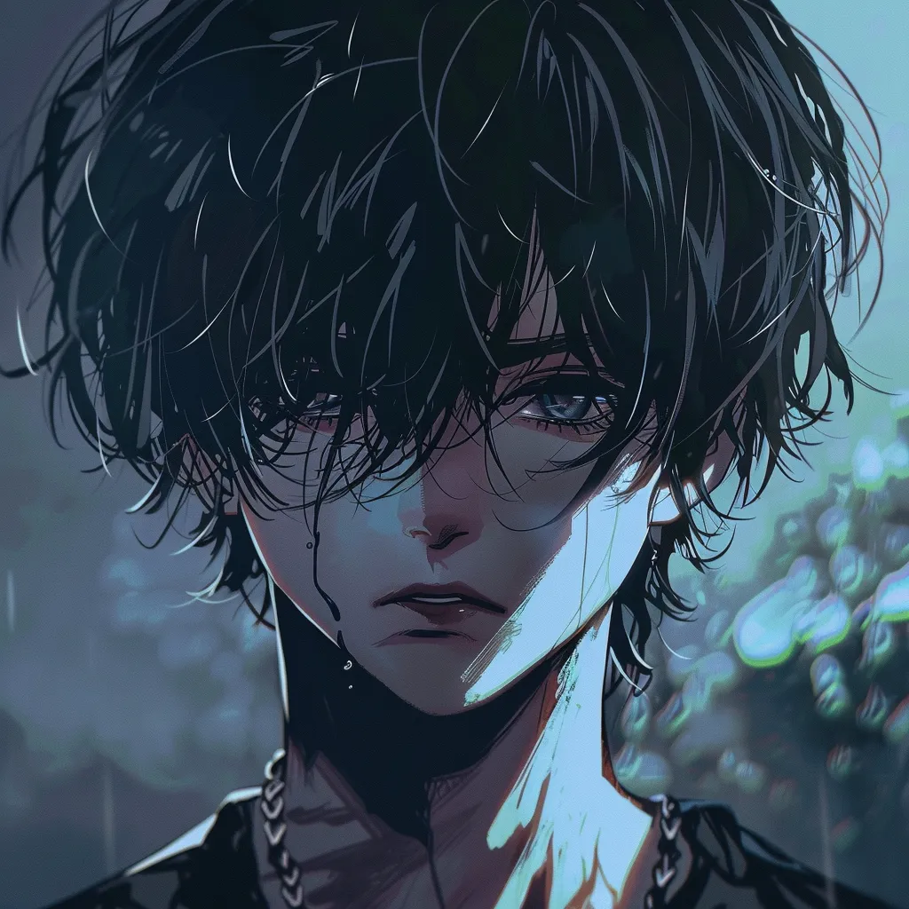 dark anime pfp boy