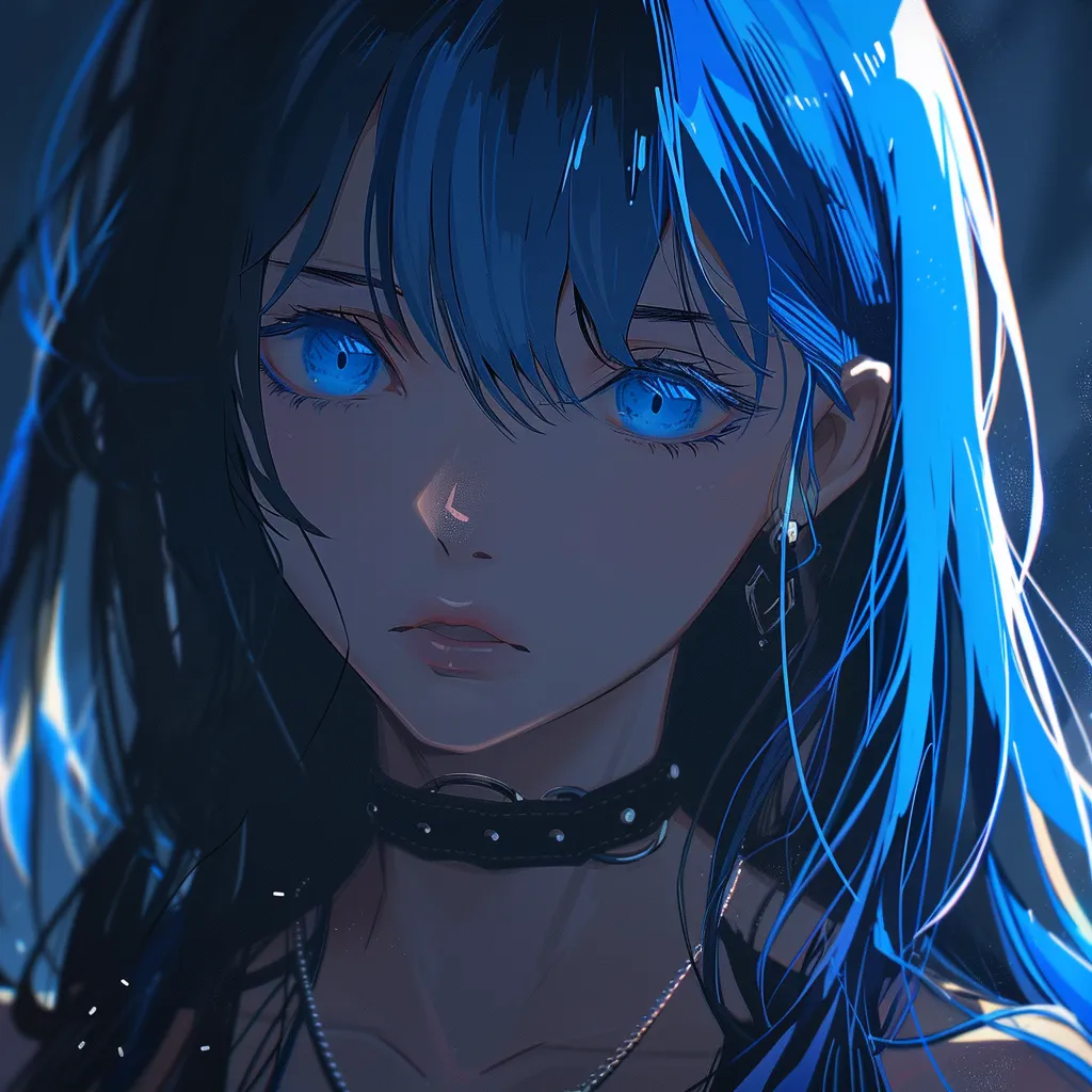 blue anime pfp 4k