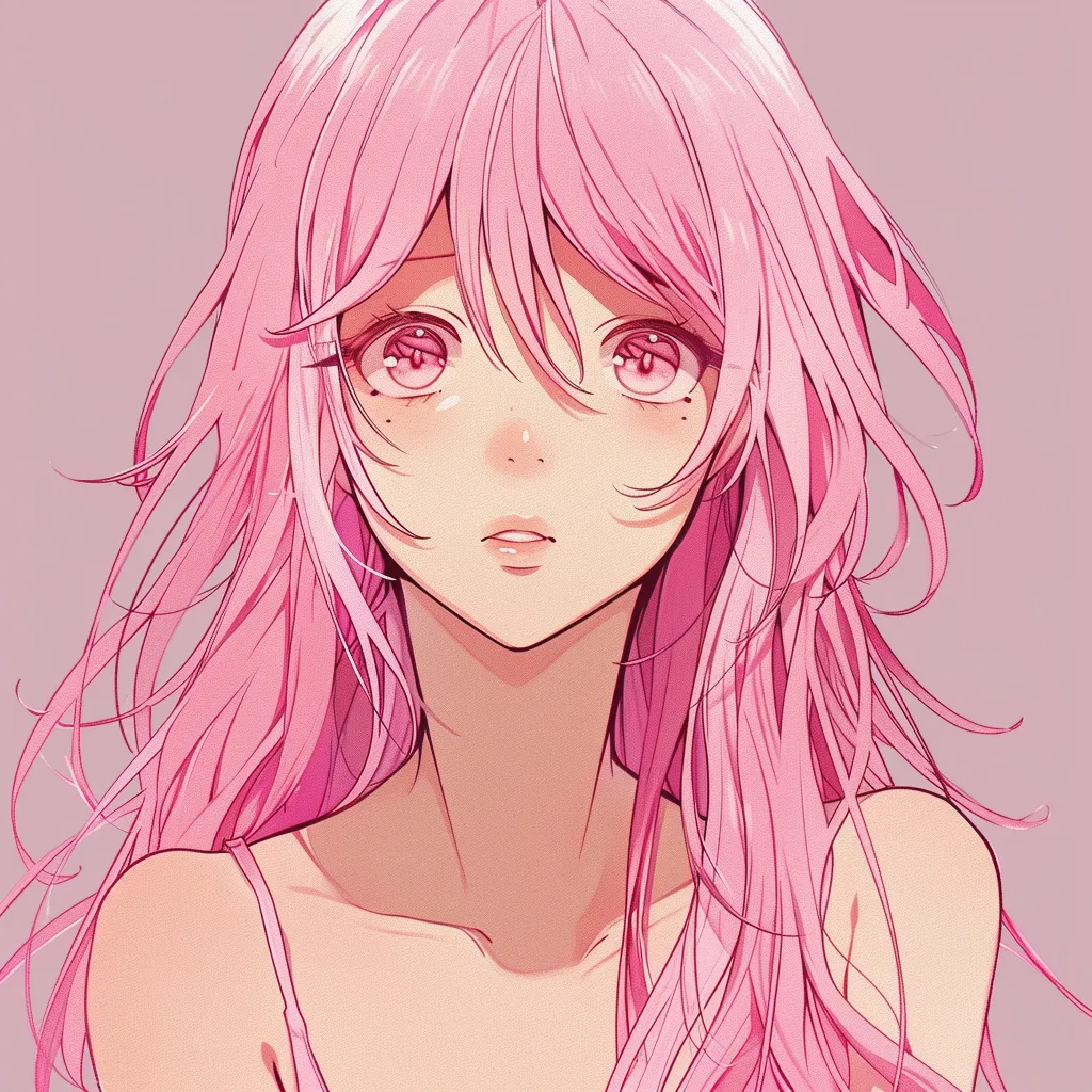 light pink anime pfp