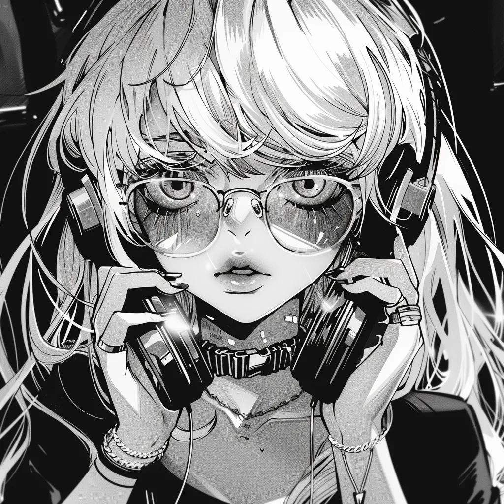 cool anime black and white pfp