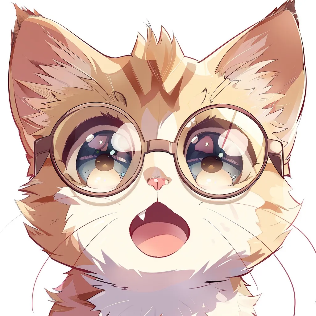 cute cat with glasses pfp