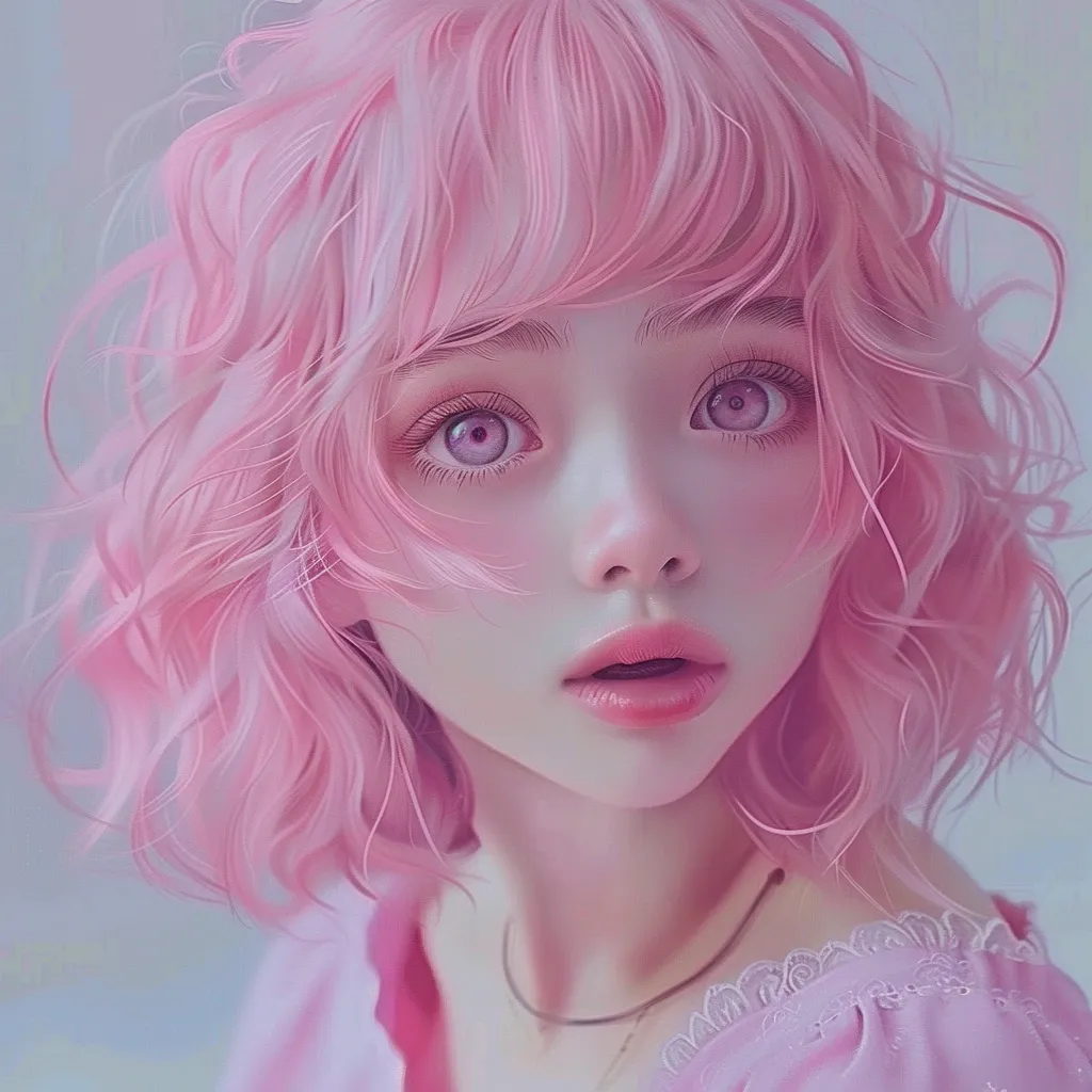 kawaii pink anime pfp luka, pink, kawaii, animated, girl