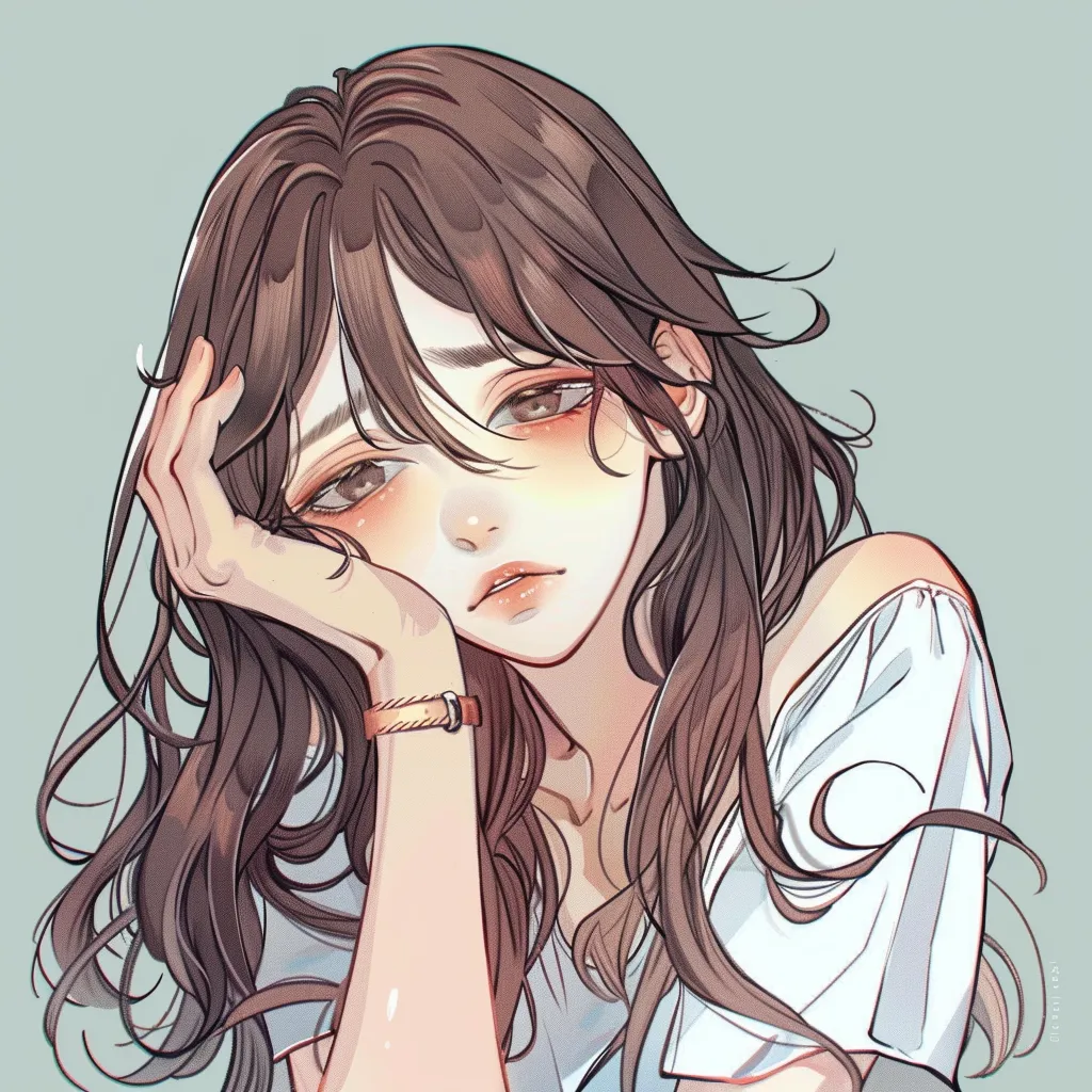 tired anime pfp tired, tear, upset, broken, unknown