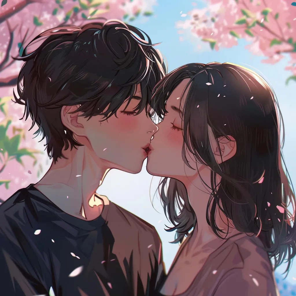 matching anime pfp kissing
