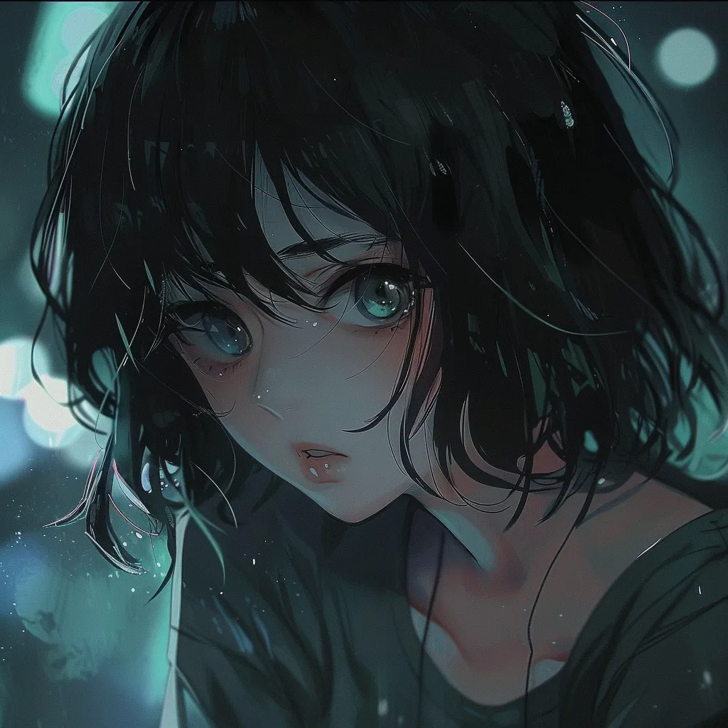 lonely anime pfp rain, unknown, tear, lofi, stray