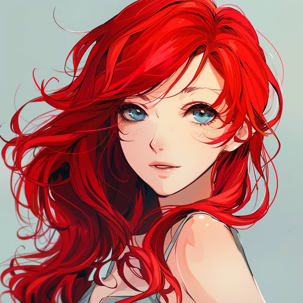 red hair anime pfp nami, orihime, todoroki, quinn, girl