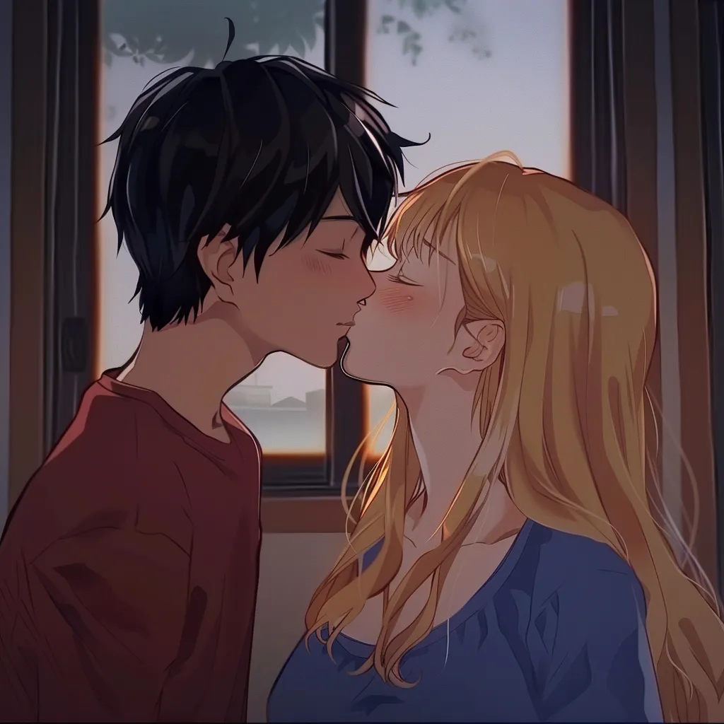 kissing anime pfp kissing, zenitsu, lofi, ghibli