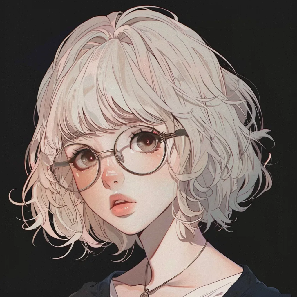 nana anime pfp glasses, study, unknown, lofi, ghibli