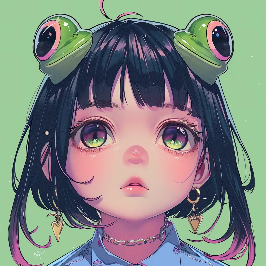 cute frog pfp girl