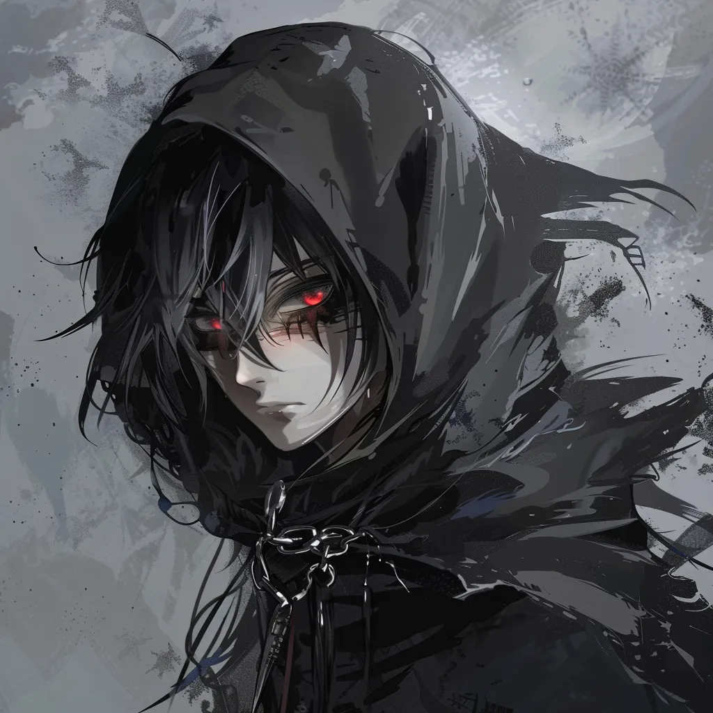 dark anime pfp male