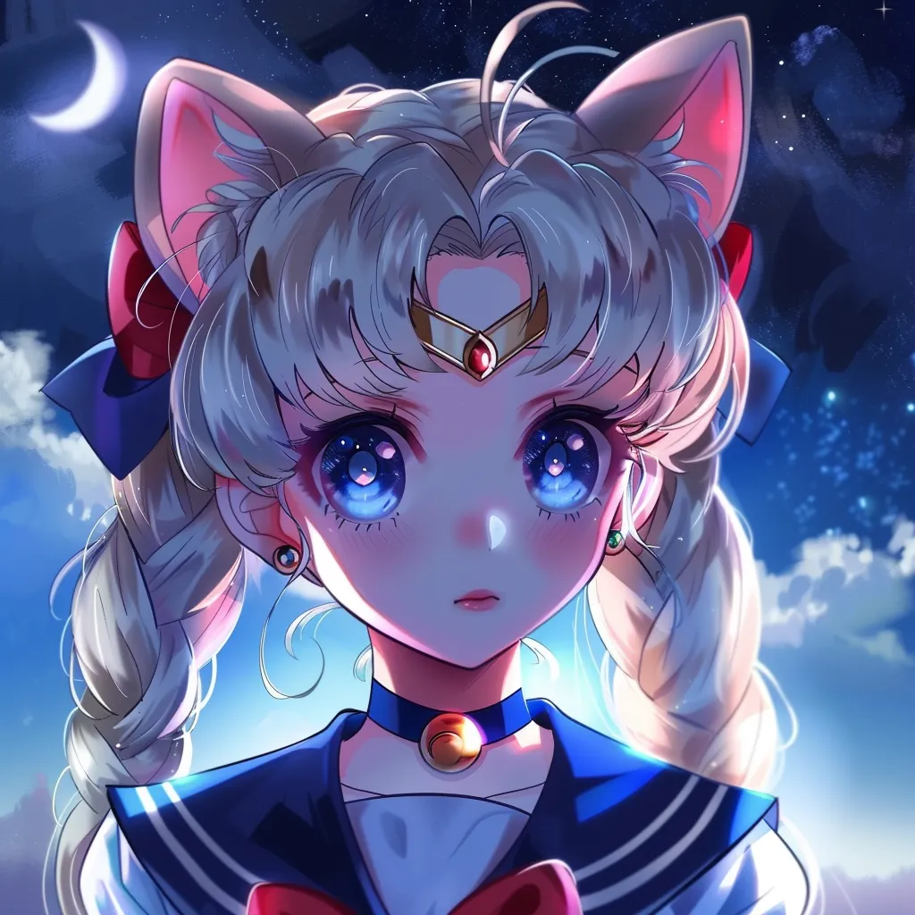 sailor moon cat pfp sailor, miko, kitty, moon