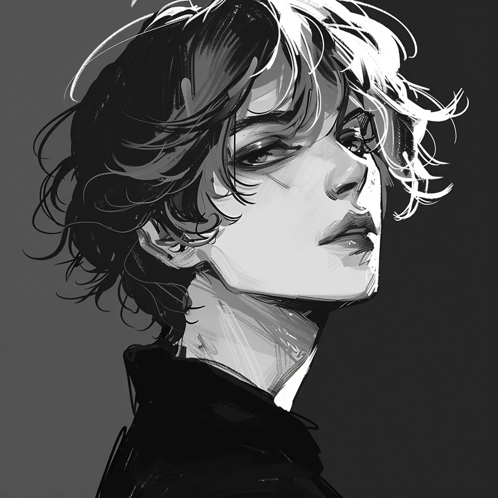 black and white anime pfp boy pinterest