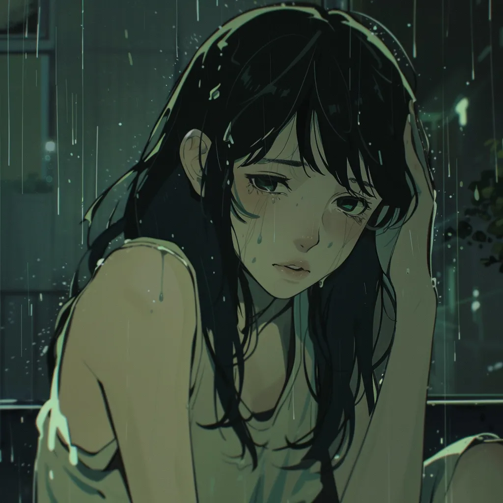 depressed anime pfp 