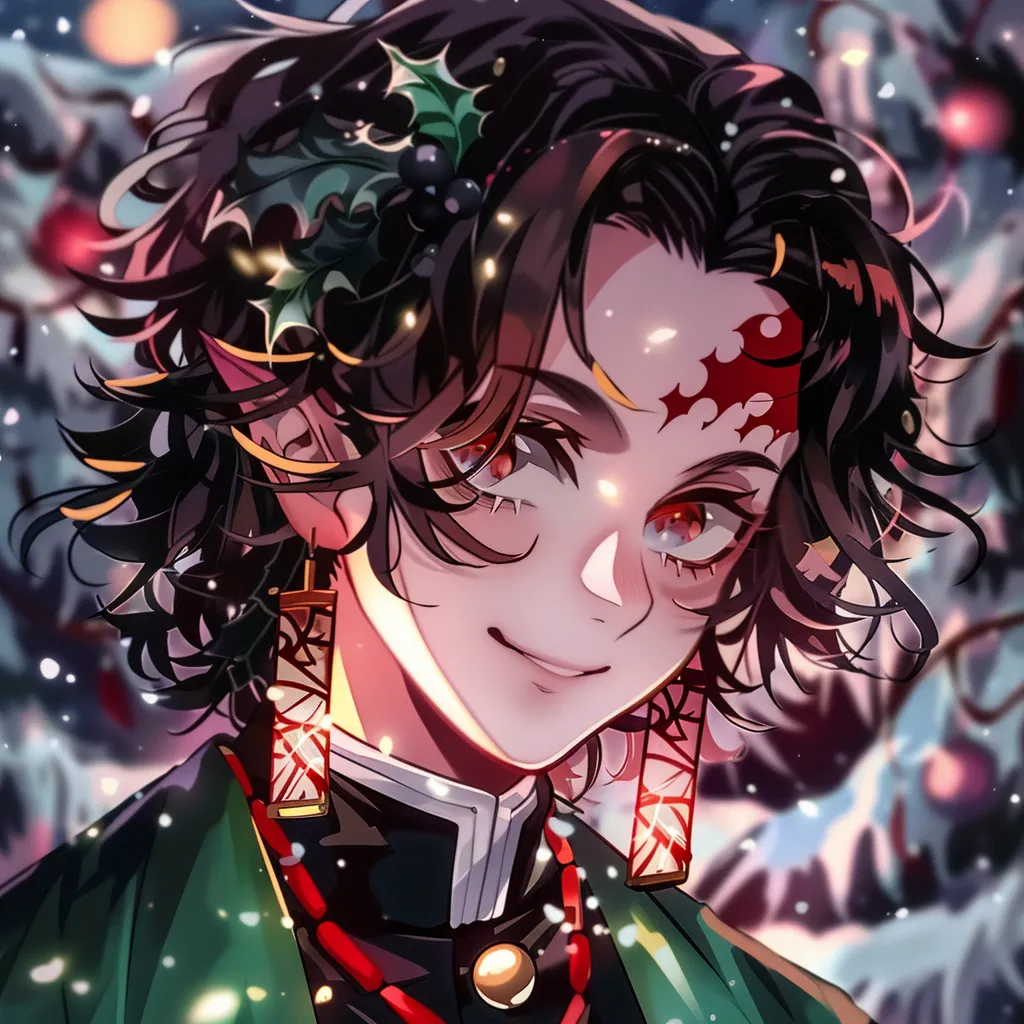 cute demon slayer christmas pfp