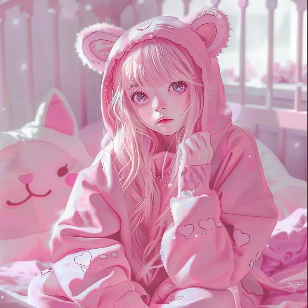 kawaii pink anime pfp kawaii, pink, sanrio, rilakkuma, kitty